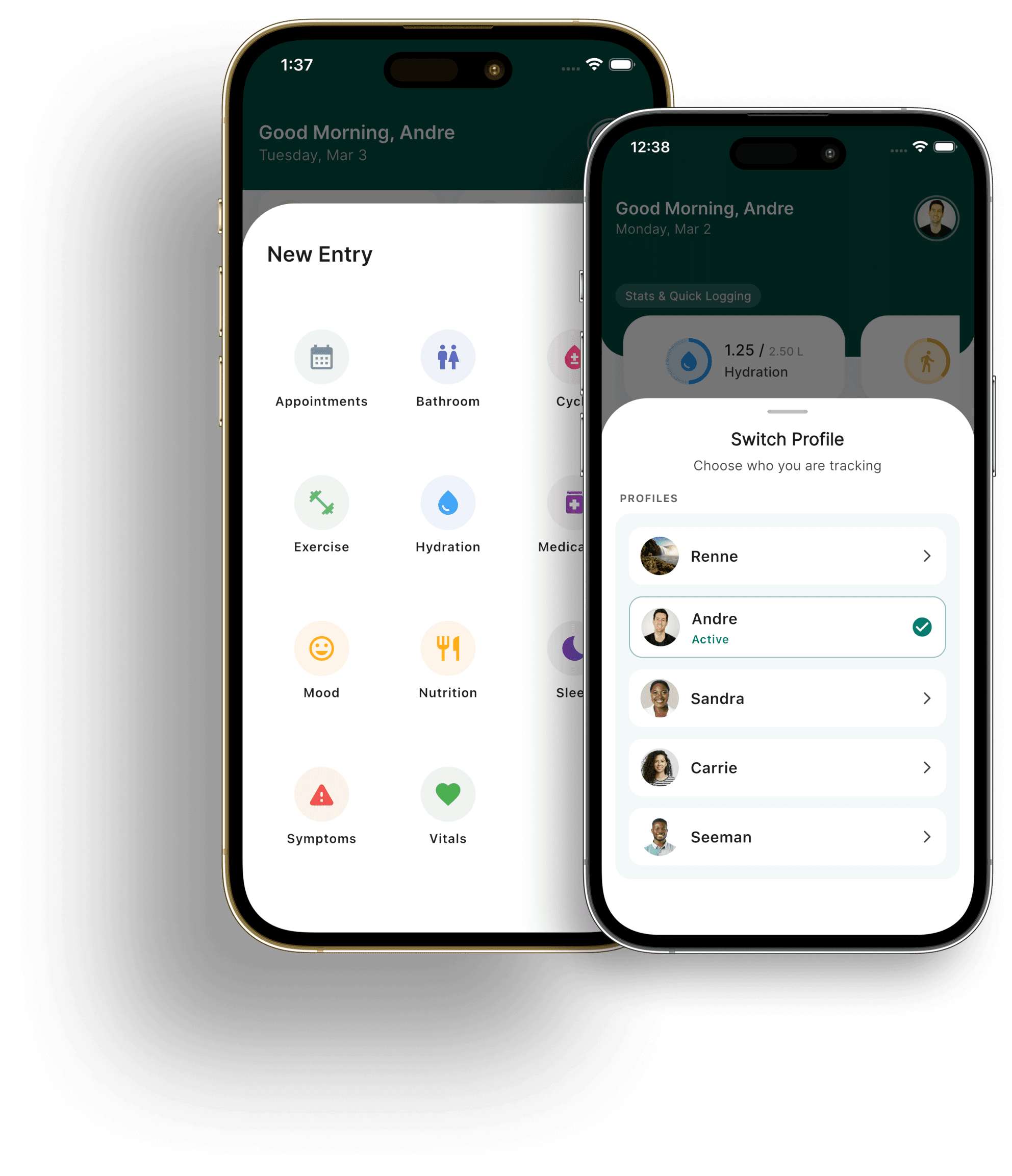 Innios quick logging and profile switching screens